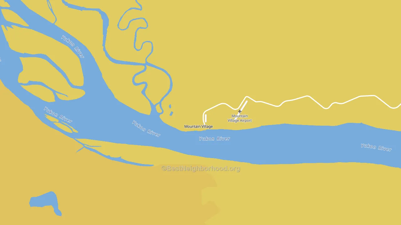 Mountain Village, AK block-group voter-turnout map