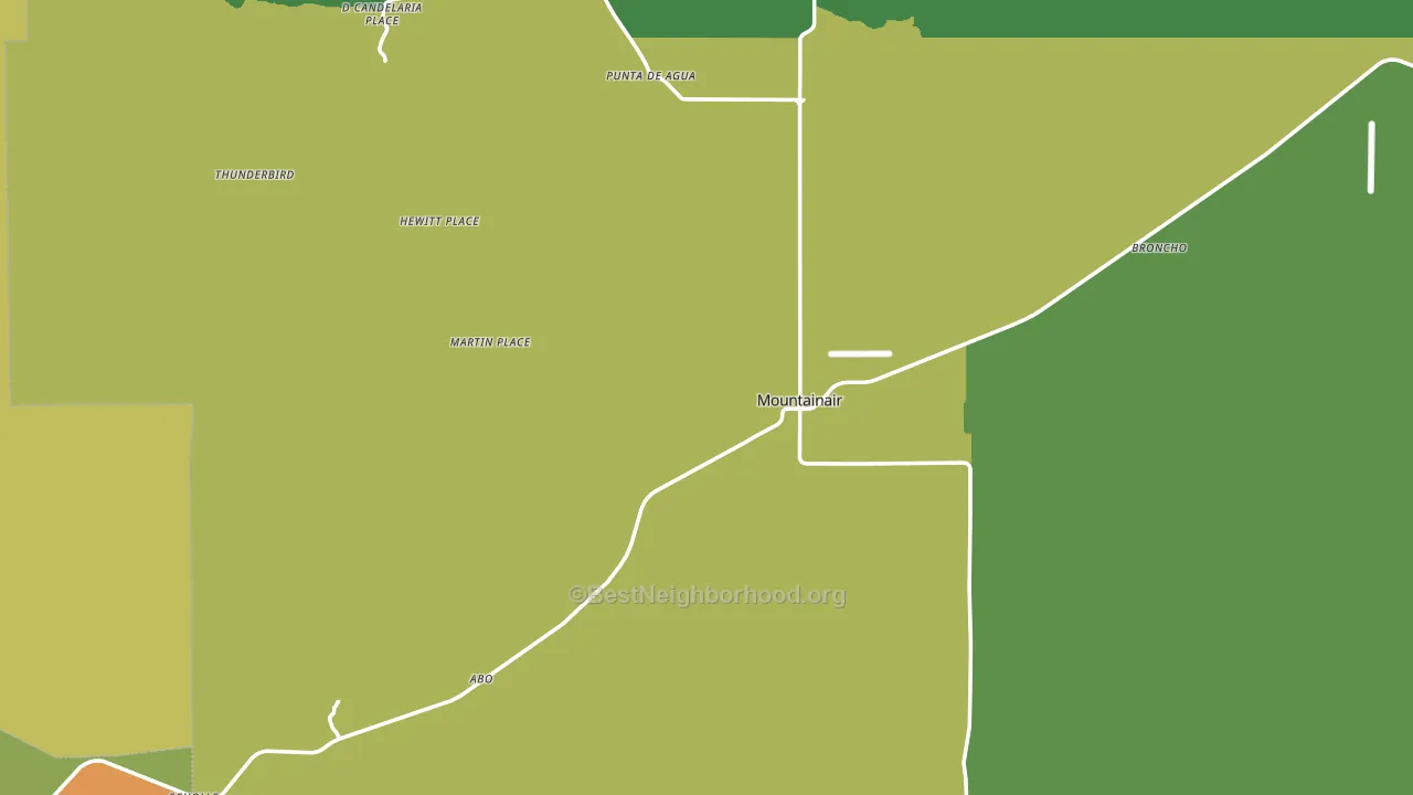 Mountainair, NM block-group voter-turnout map