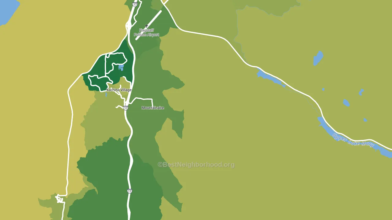 Mountainaire, AZ block-group voter-turnout map