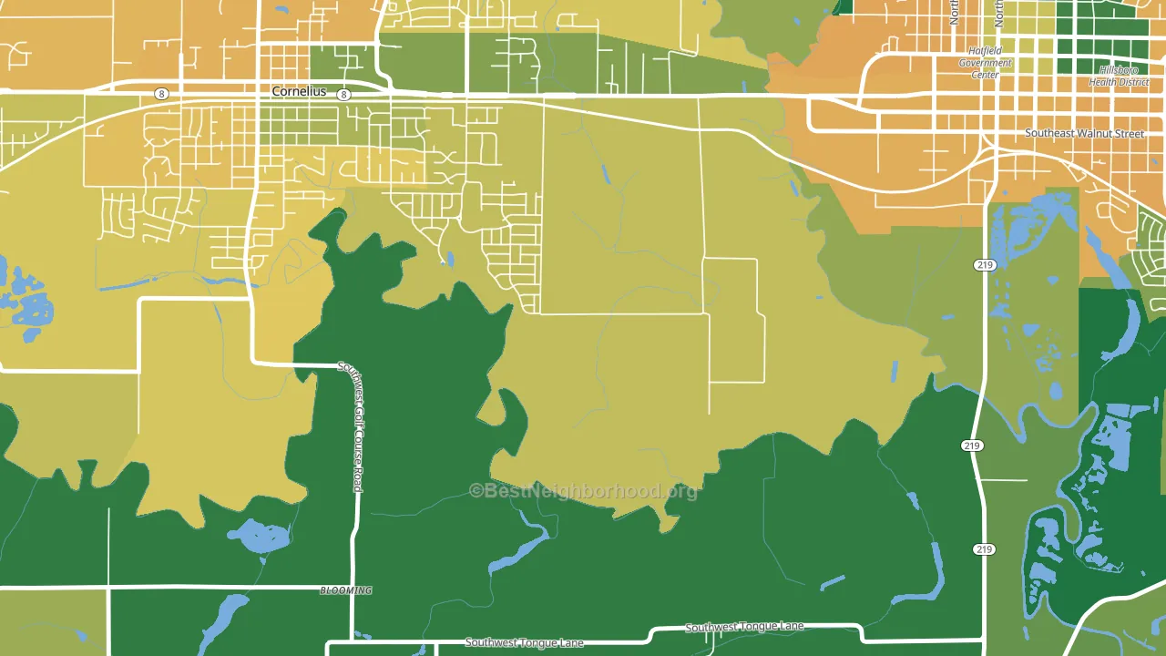 Mountaindale, OR block-group voter-turnout map