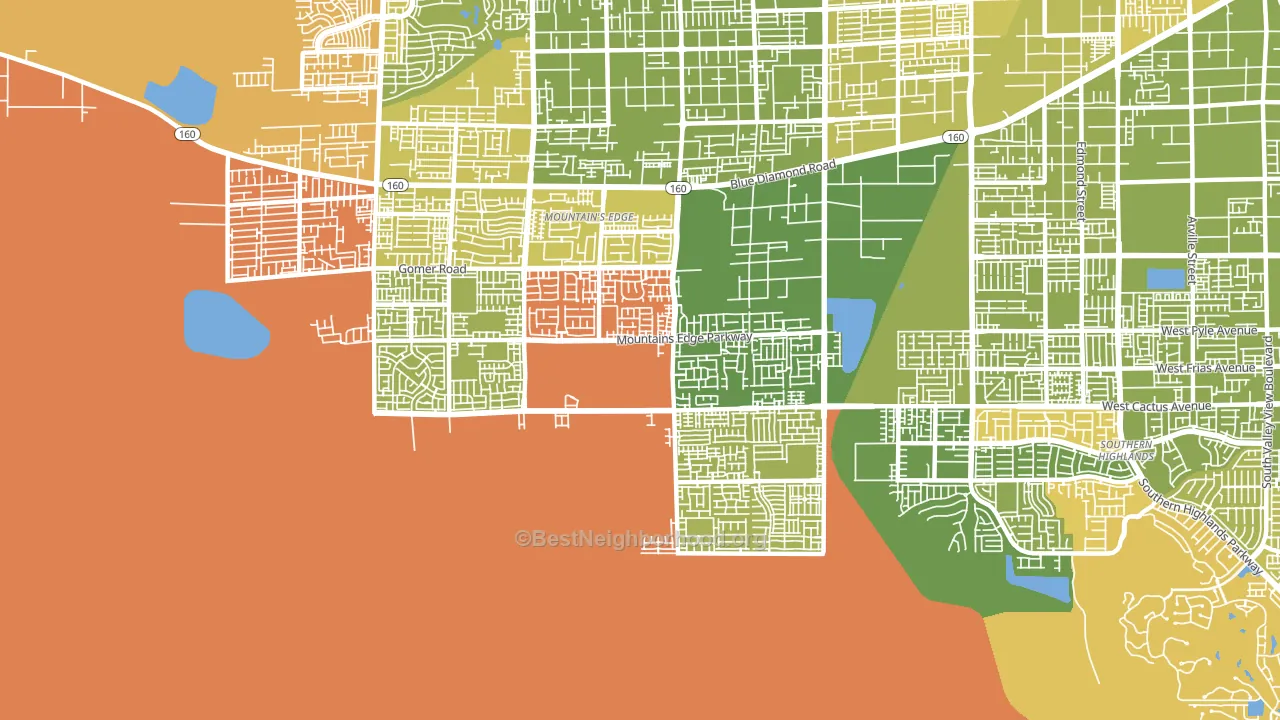 Mountain's Edge, Las Vegas, NV block-group voter-turnout map
