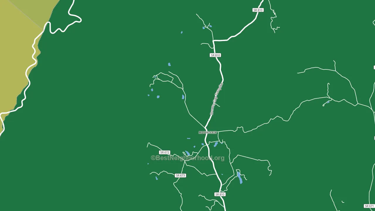 Mountfair, VA block-group voter-turnout map