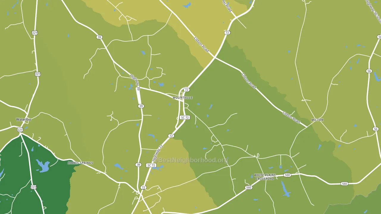 Mountville, SC block-group voter-turnout map