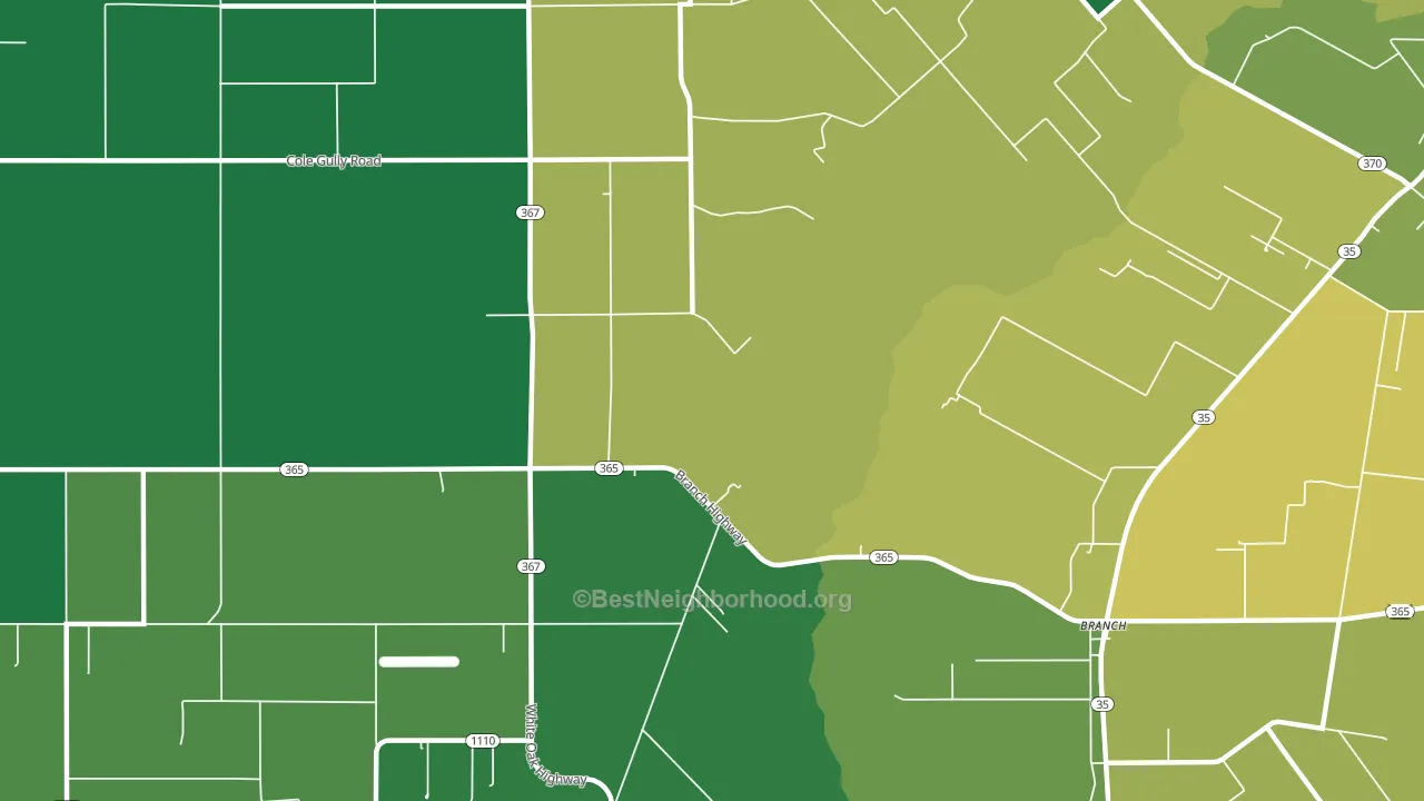 Mowata, LA block-group voter-turnout map