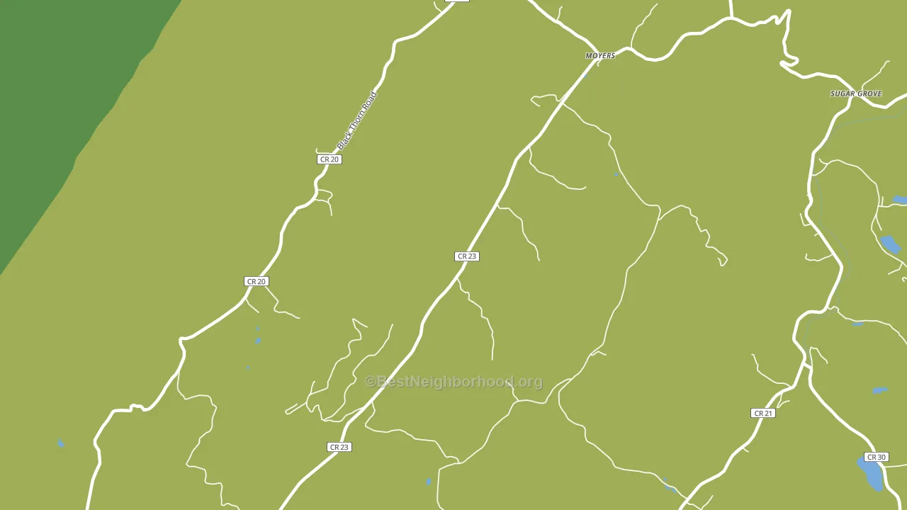 Moyers, WV block-group voter-turnout map