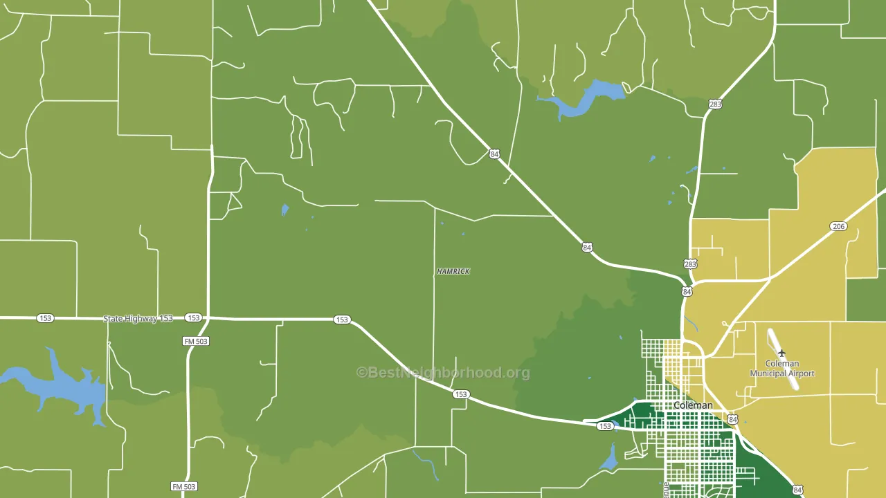 Mozelle, TX block-group voter-turnout map