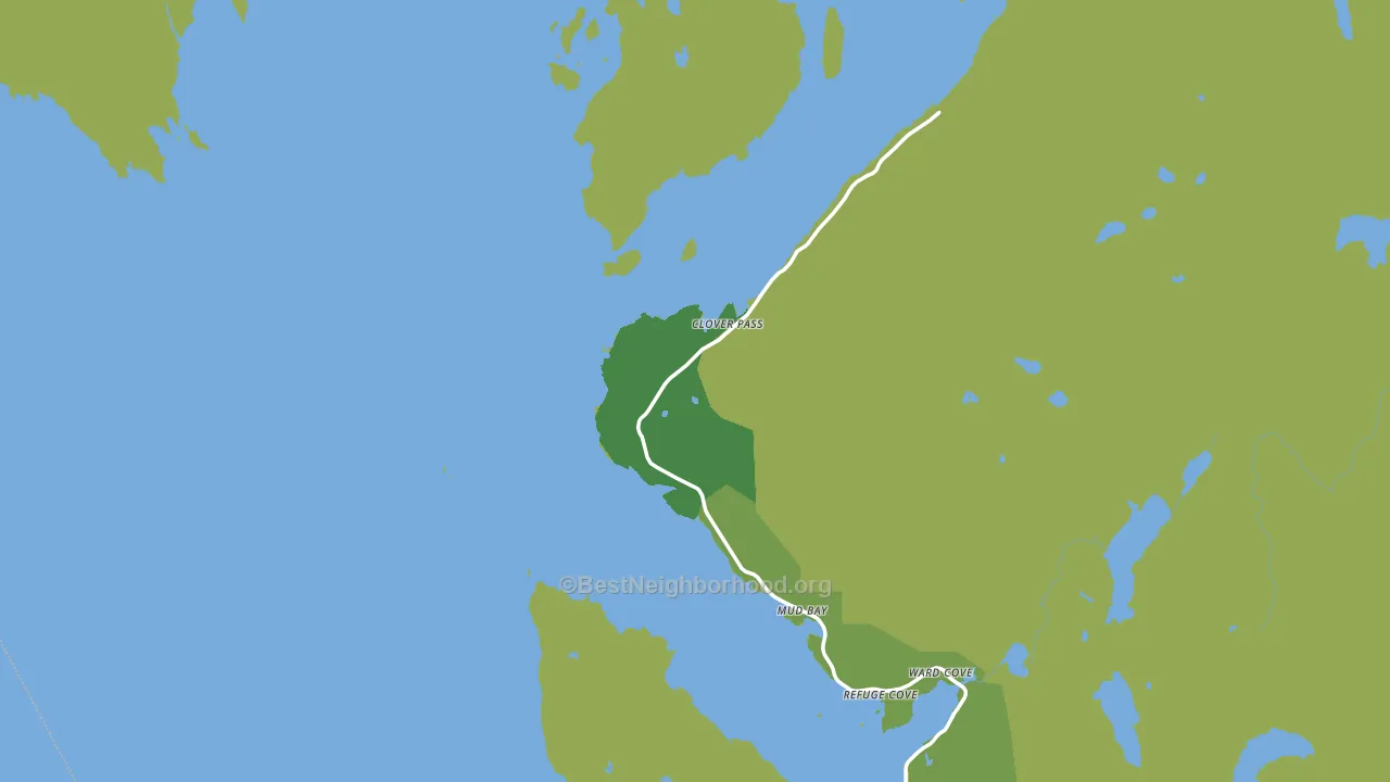 Mud Bay, AK block-group voter-turnout map