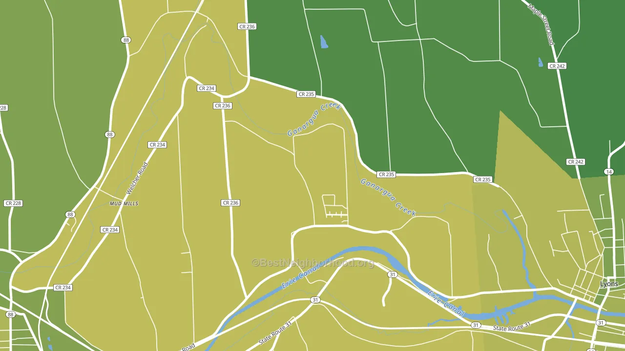 Mud Mills, NY block-group voter-turnout map