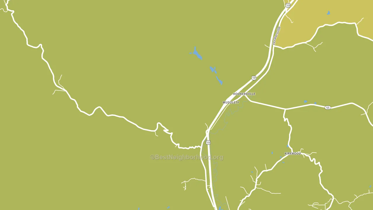 Muddlety, WV block-group voter-turnout map