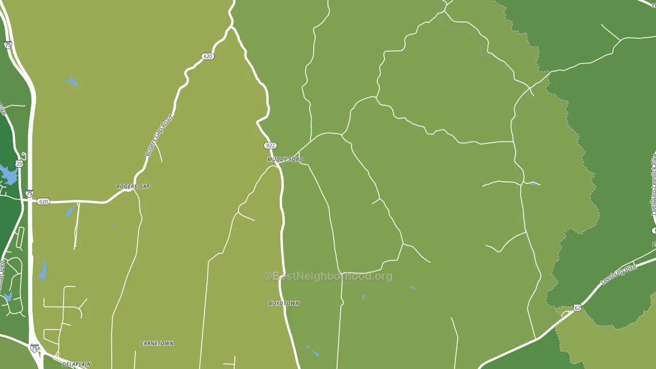 Muddy Ford, KY block-group voter-turnout map