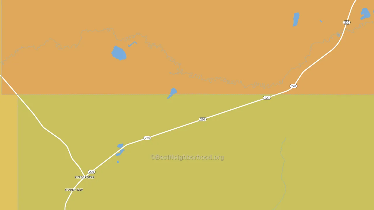 Muddy Gap, WY block-group voter-turnout map