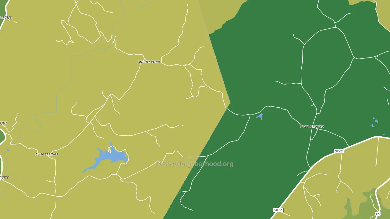 Muddy Pond, TN block-group voter-turnout map