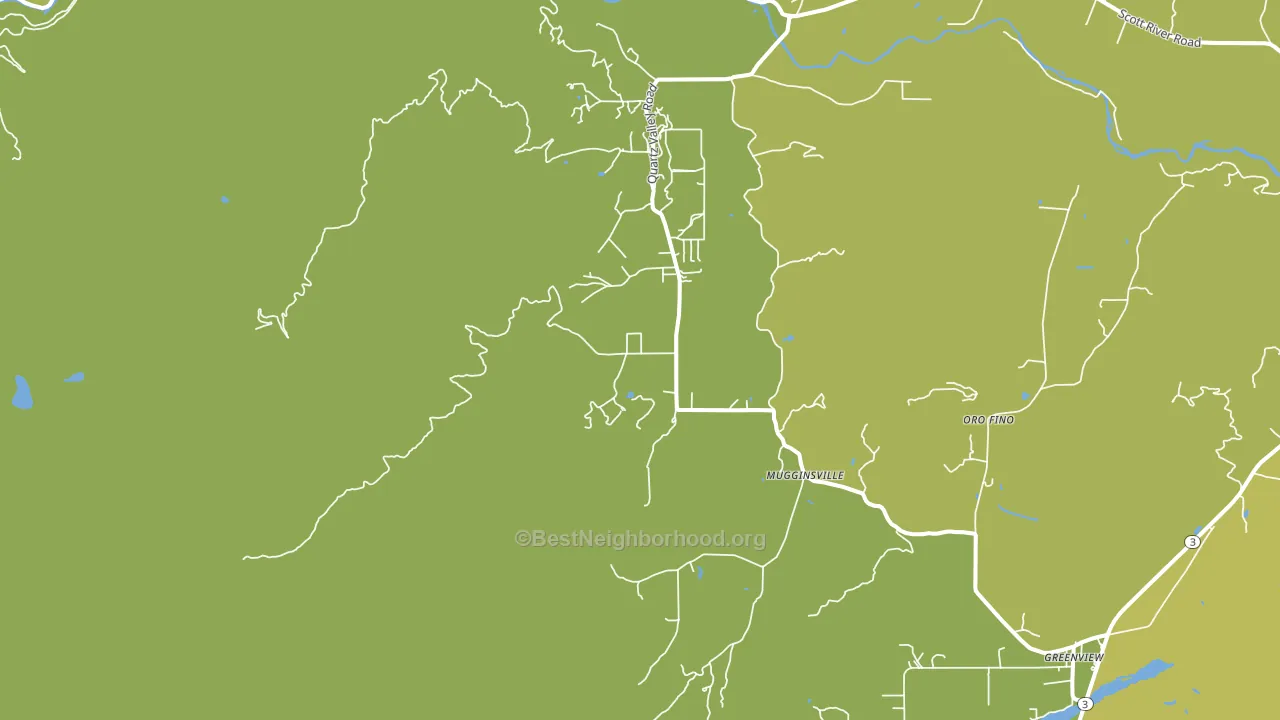 Mugginsville, CA block-group voter-turnout map