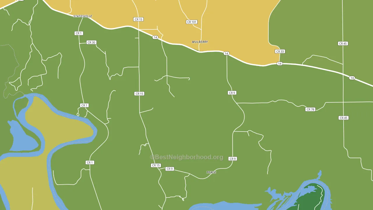 Mulberry, AL block-group voter-turnout map