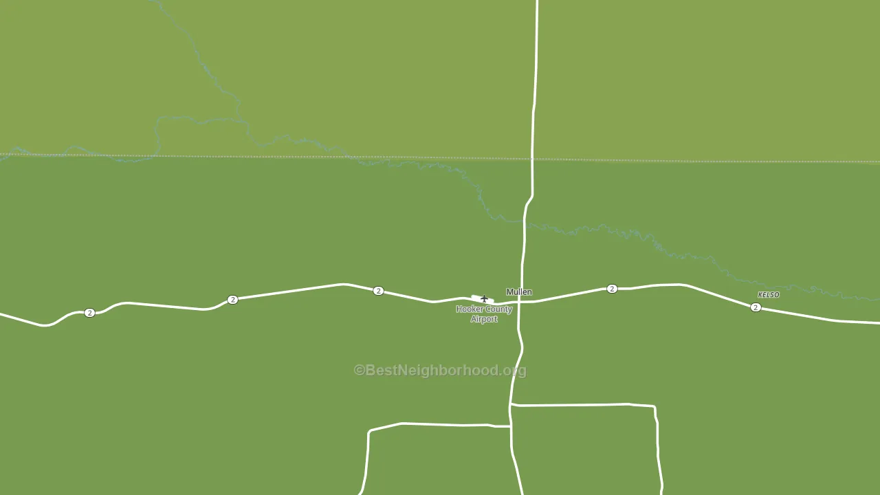 Mullen, NE block-group voter-turnout map