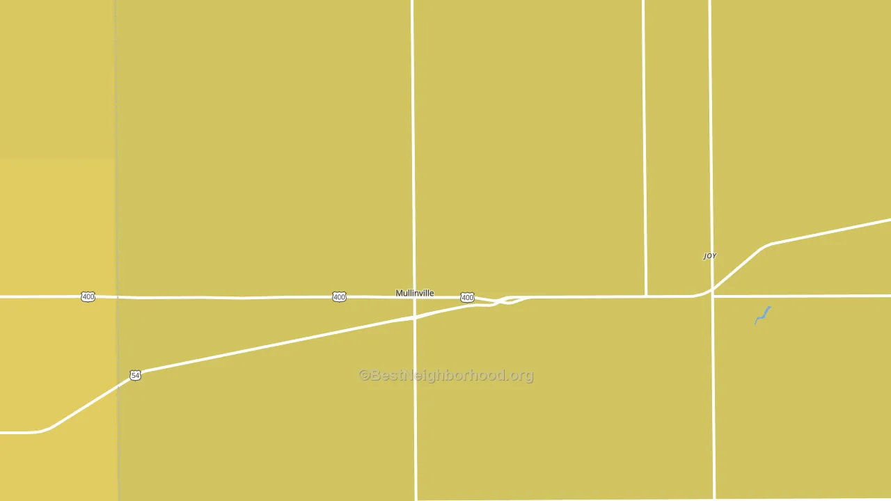 Mullinville, KS block-group voter-turnout map