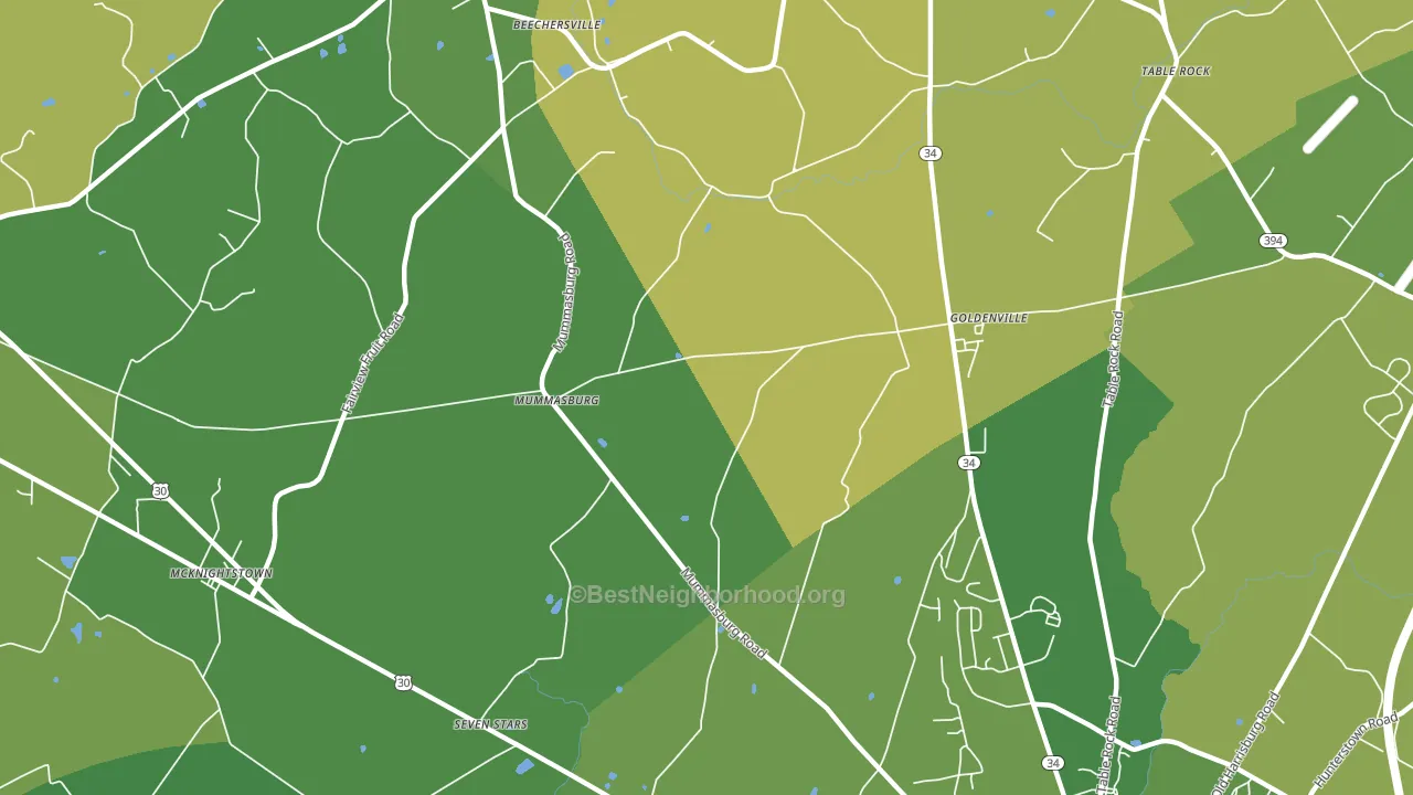 Mummasburg, PA block-group voter-turnout map