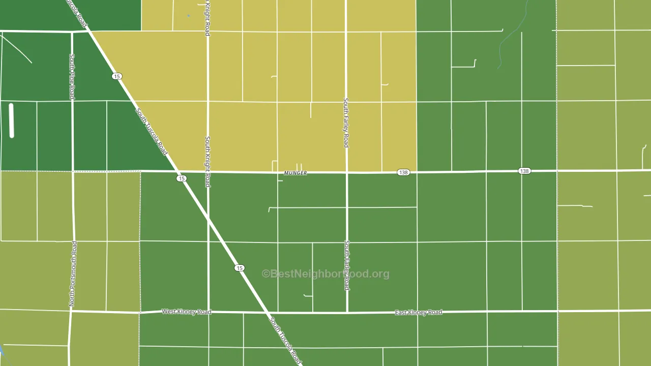 Munger, MI block-group voter-turnout map