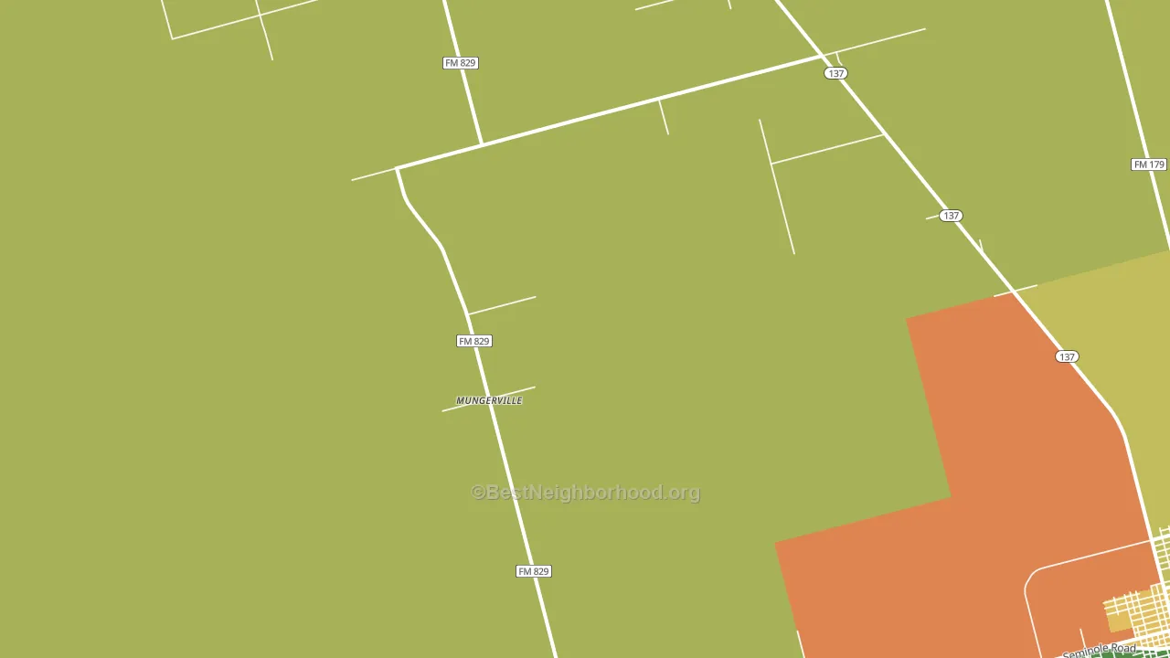 Mungerville, TX block-group voter-turnout map