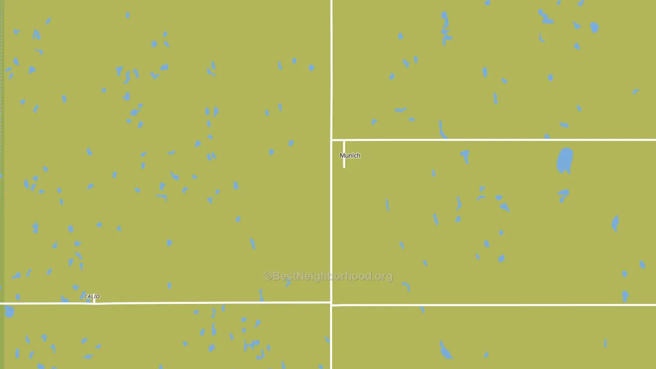 Munich, ND block-group voter-turnout map