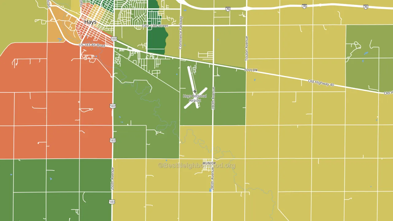 Munjor, KS block-group voter-turnout map