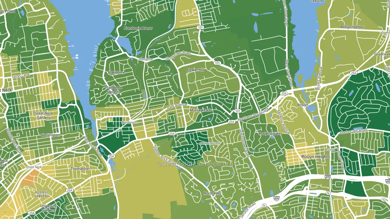 Munsey Park, NY block-group voter-turnout map