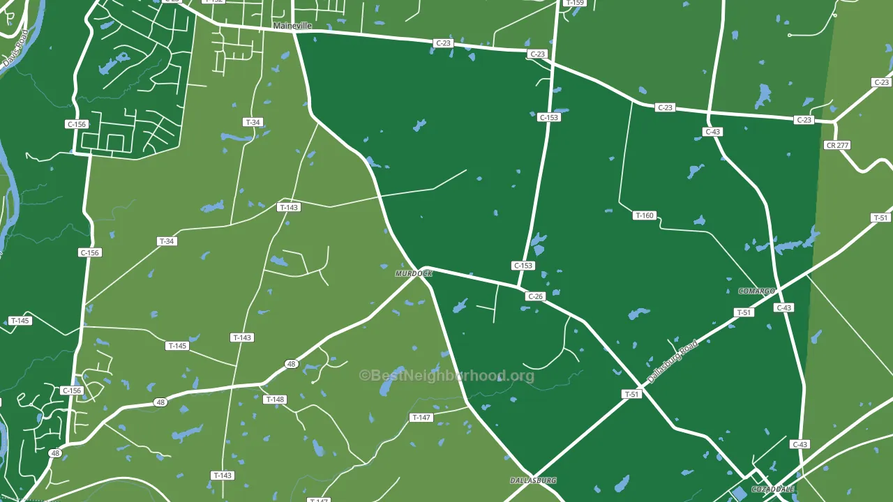 Murdock, OH block-group voter-turnout map