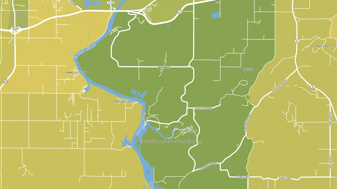 Murphy, OK block-group voter-turnout map