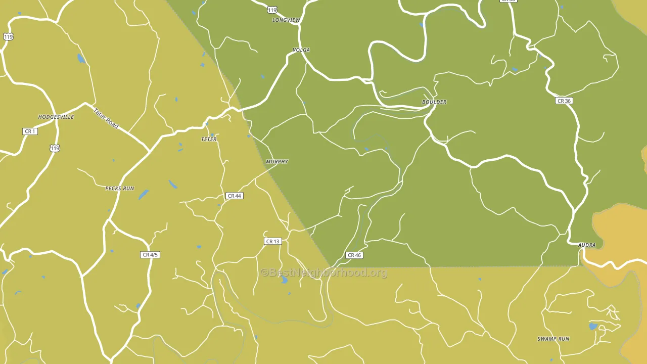 Murphy, WV block-group voter-turnout map