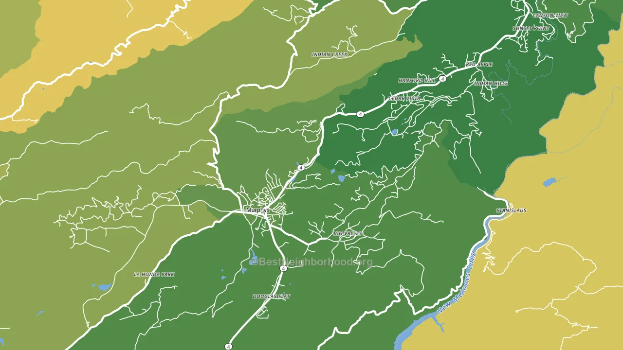 Murphys, CA block-group voter-turnout map
