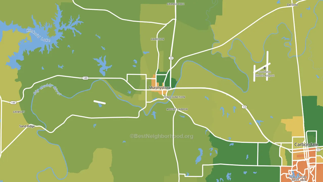 Murphysboro, IL block-group voter-turnout map