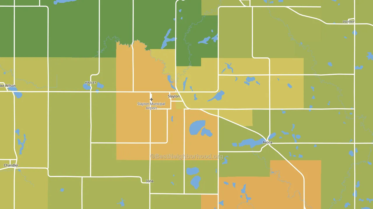Murray County, MN block-group voter-turnout map