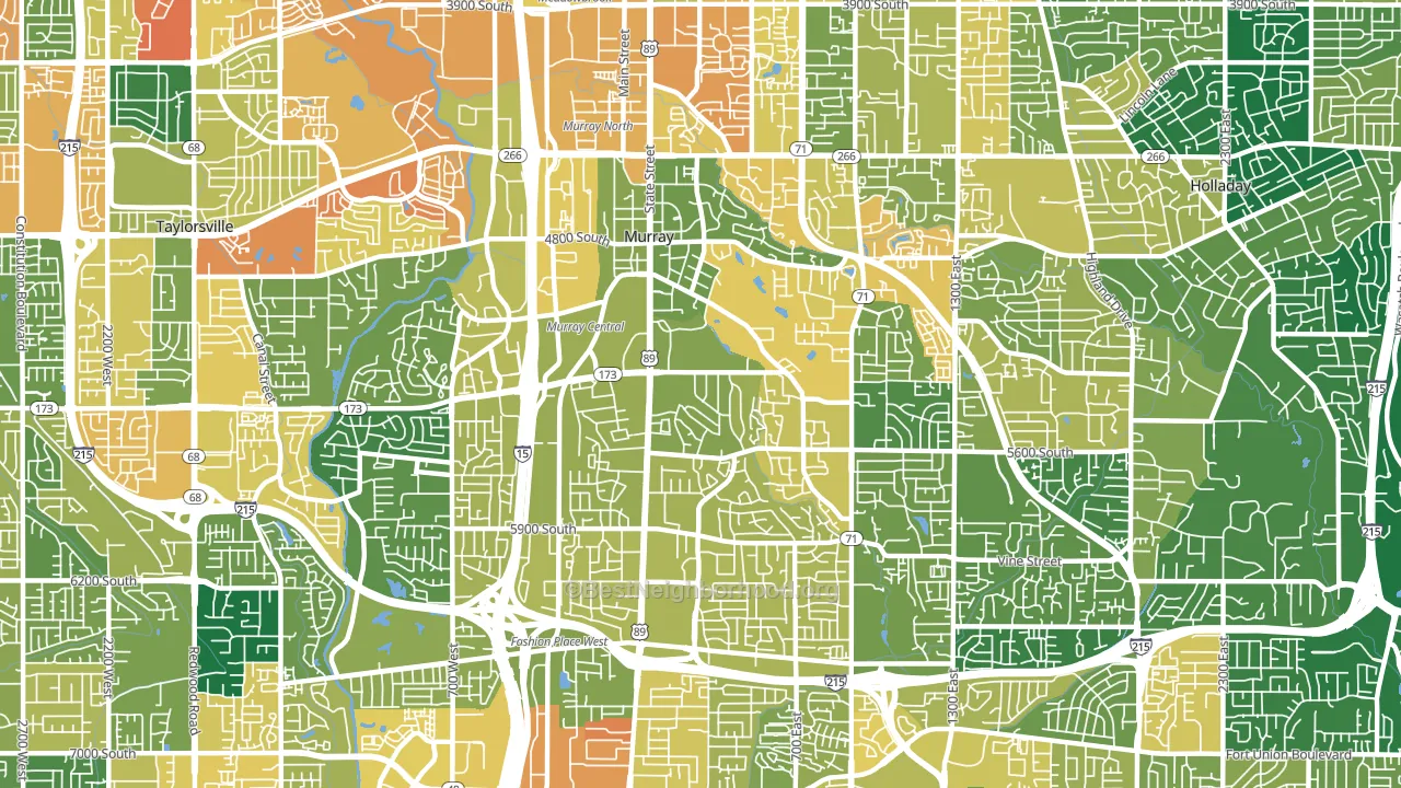 Murray, UT block-group voter-turnout map