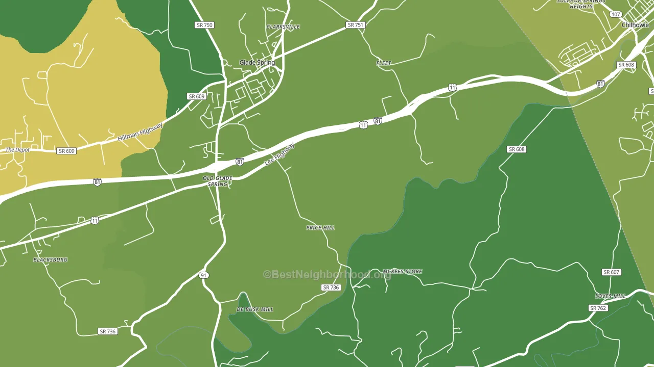 Murrayfield, VA block-group voter-turnout map