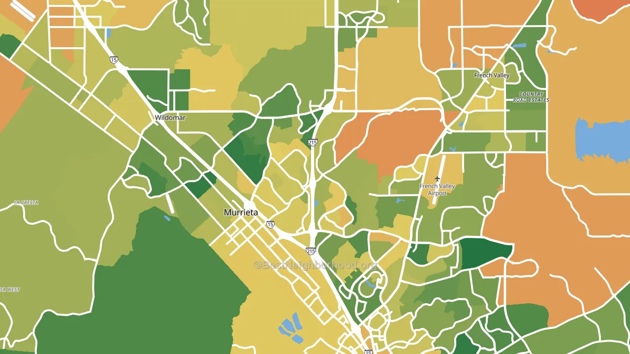 Murrieta, CA block-group voter-turnout map