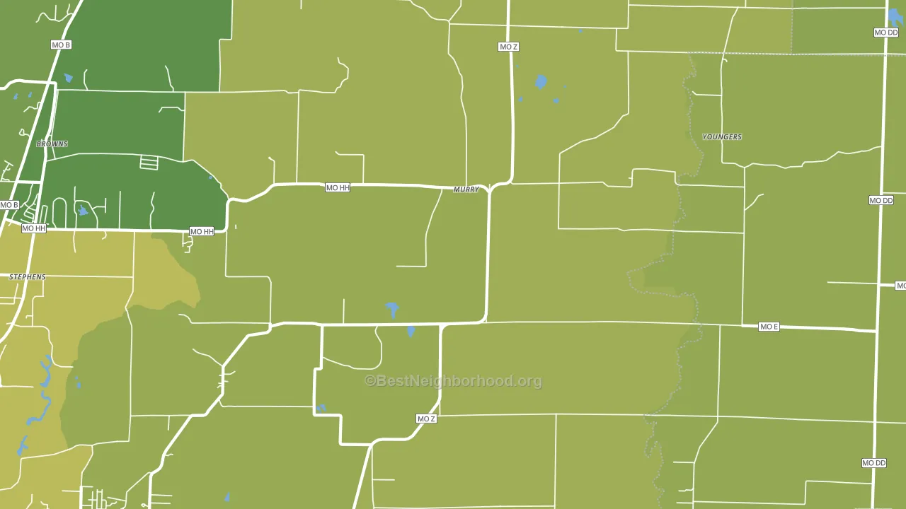 Murry, MO block-group voter-turnout map