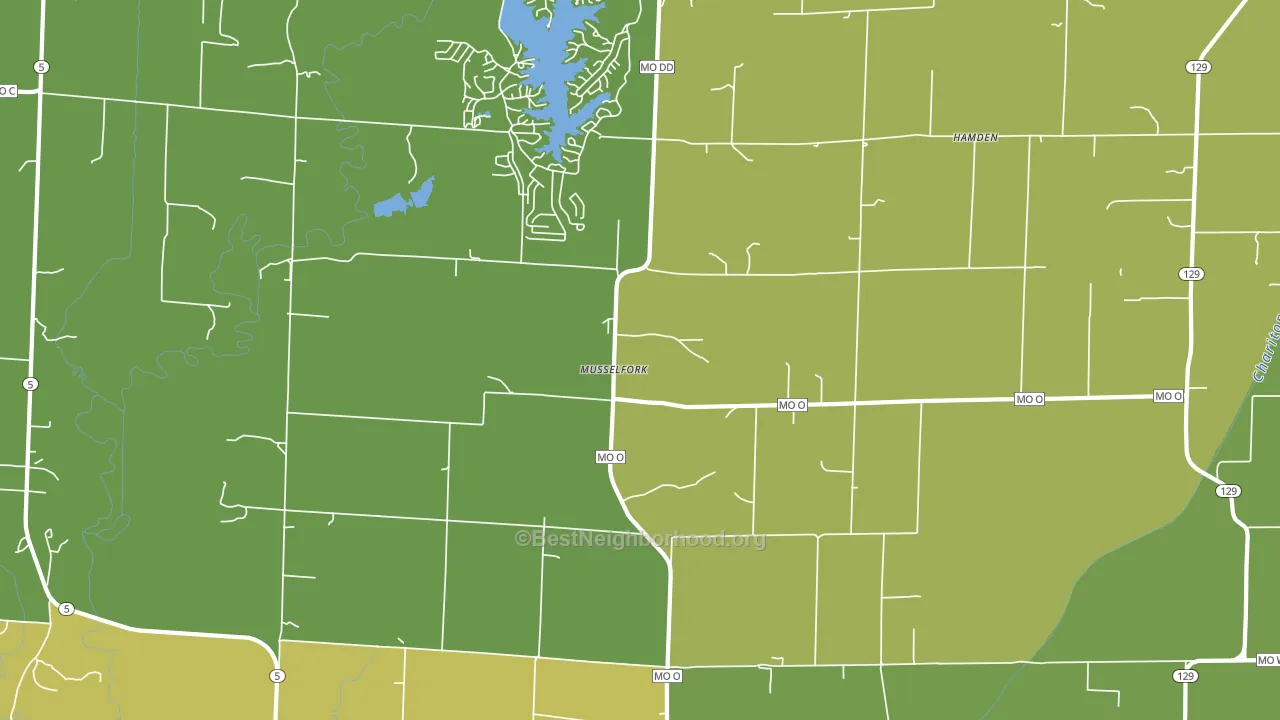 Musselfork, MO block-group voter-turnout map