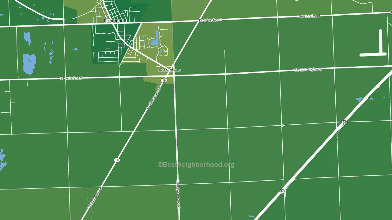 Muttonville, MI block-group voter-turnout map