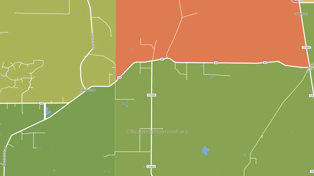 Myakka Head, FL block-group voter-turnout map