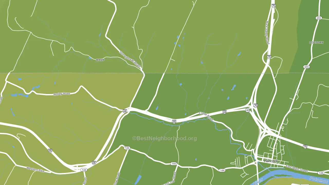 Myersdale, MD block-group voter-turnout map