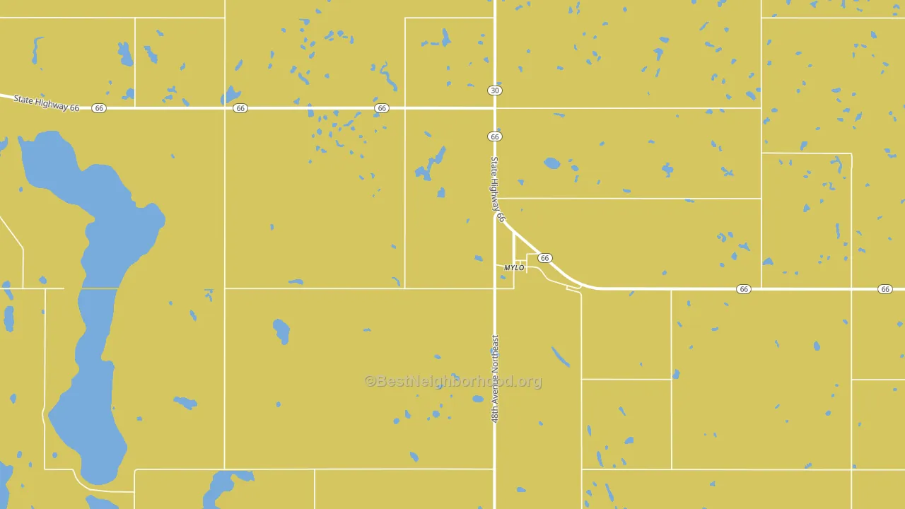Mylo, ND block-group voter-turnout map