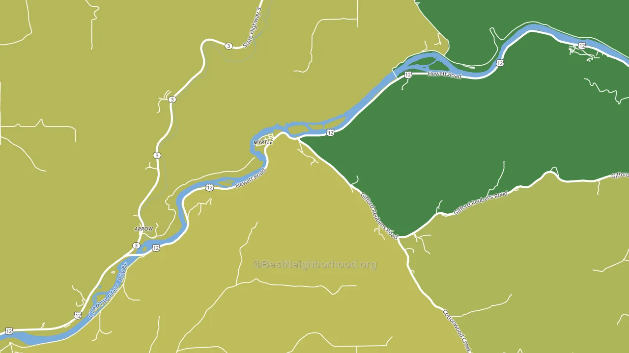 Myrtle, ID block-group voter-turnout map