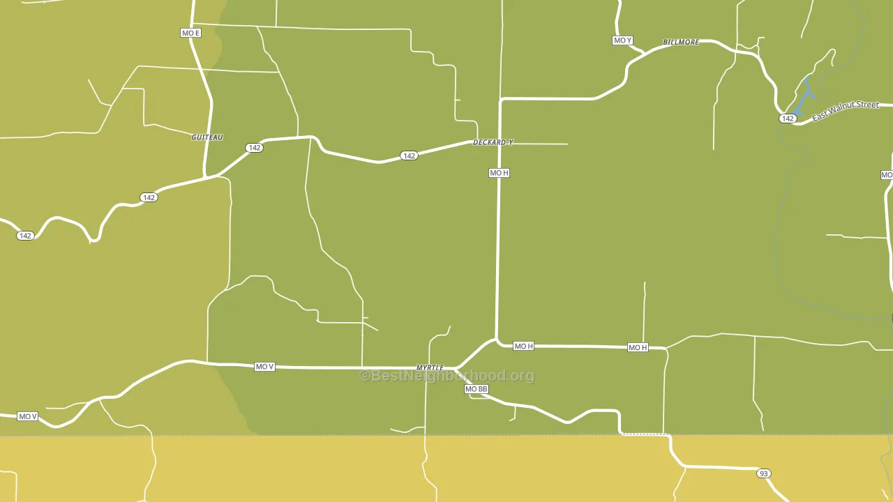 Myrtle, MO block-group voter-turnout map