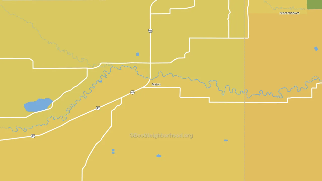 Myton, UT block-group voter-turnout map