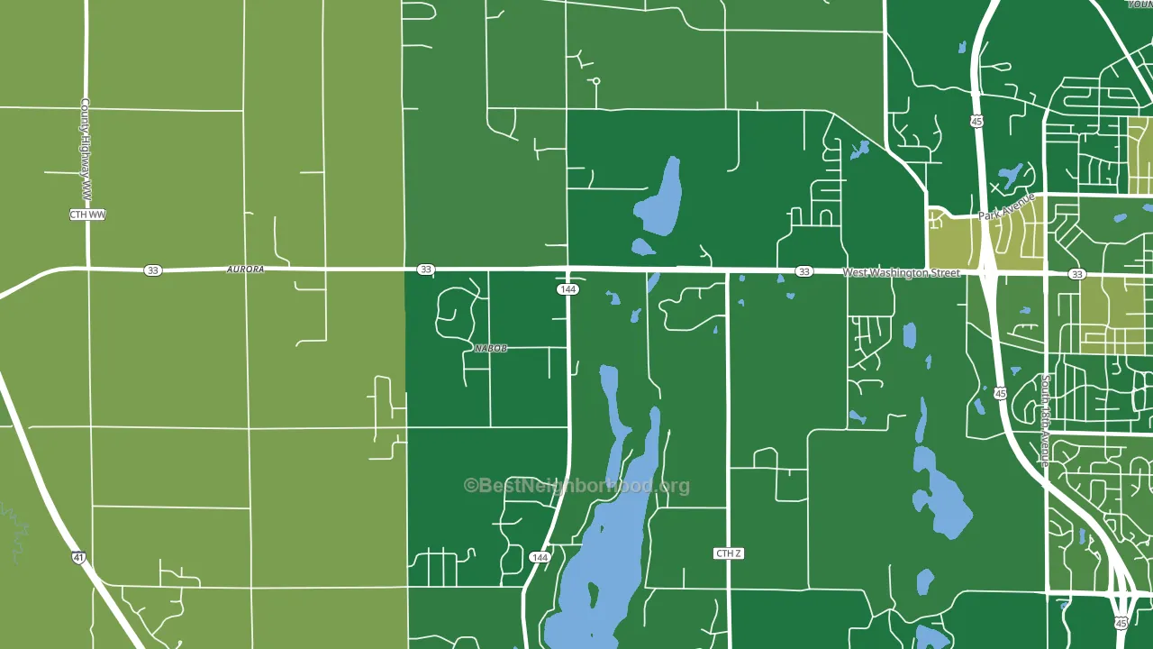 Nabob, WI block-group voter-turnout map