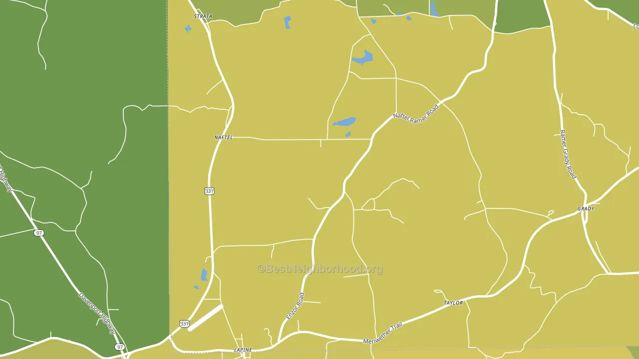 Naftel, AL block-group voter-turnout map