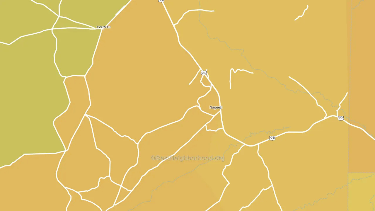 Nageezi, NM block-group voter-turnout map