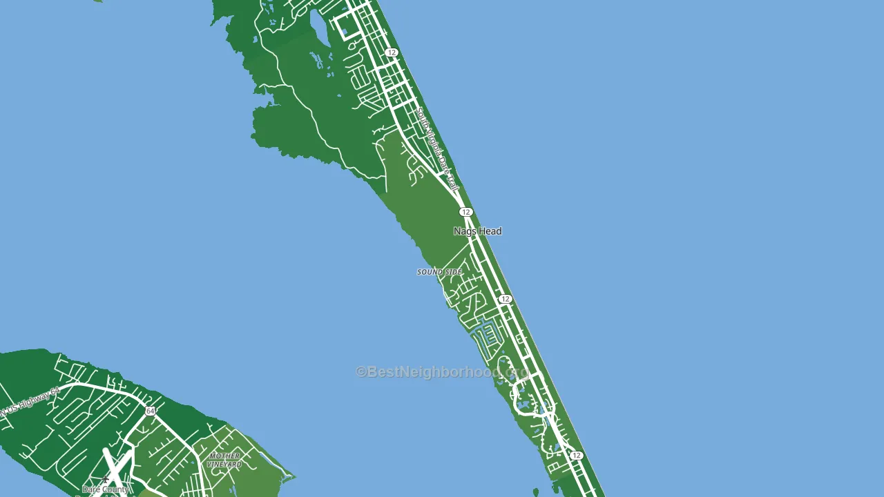 Nags Head, NC block-group voter-turnout map