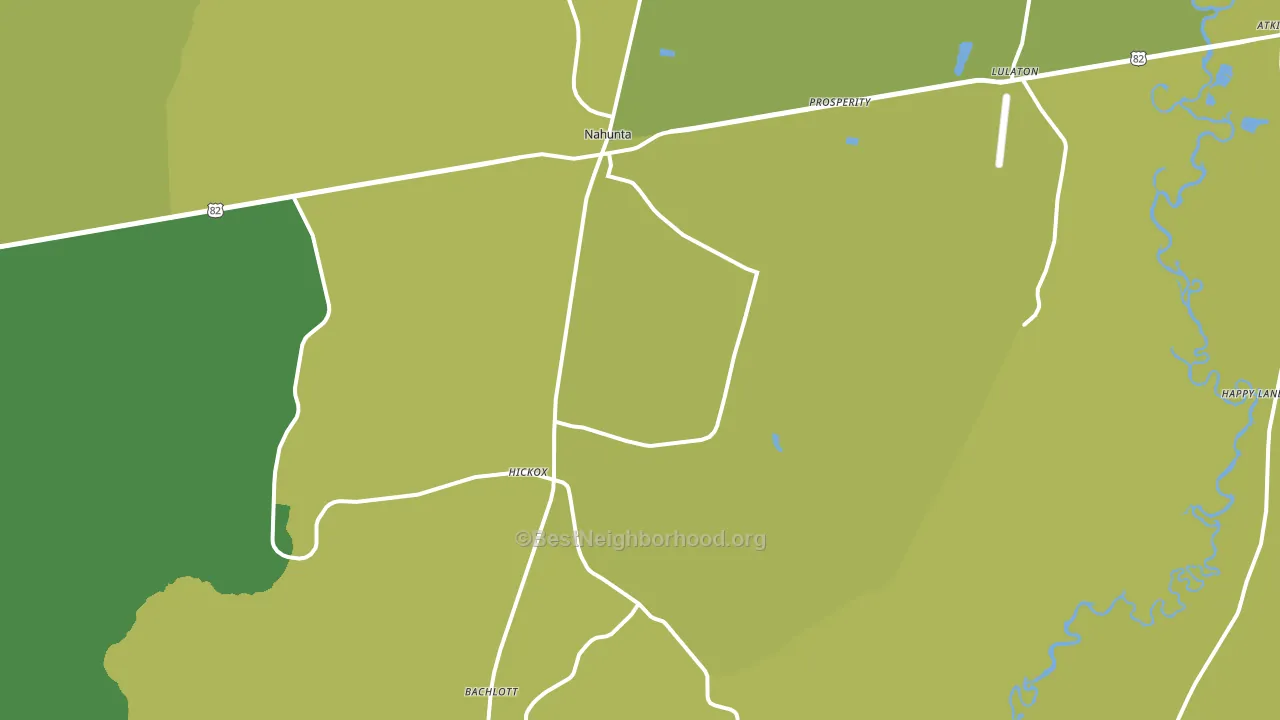 Nahunta, GA block-group voter-turnout map