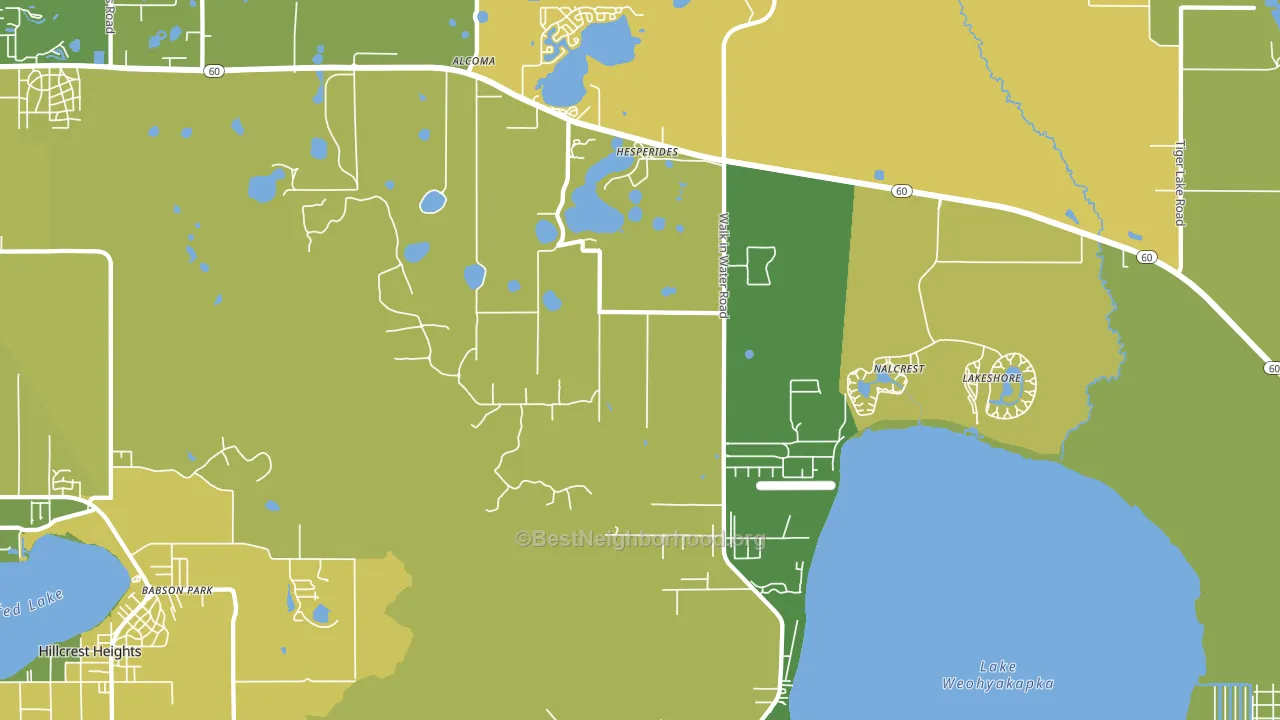 Nalcrest, FL block-group voter-turnout map